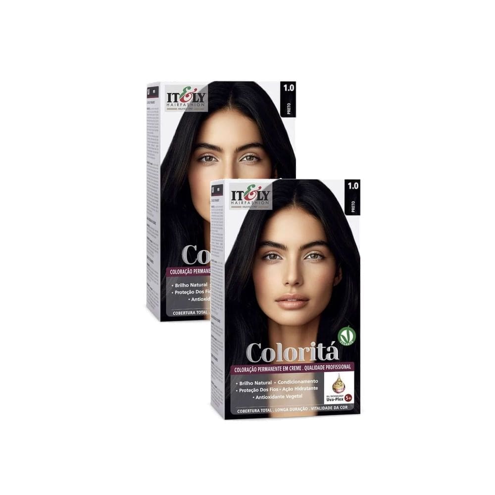 Kit 2 Coloração Itely Coloritá 1.0 Preto