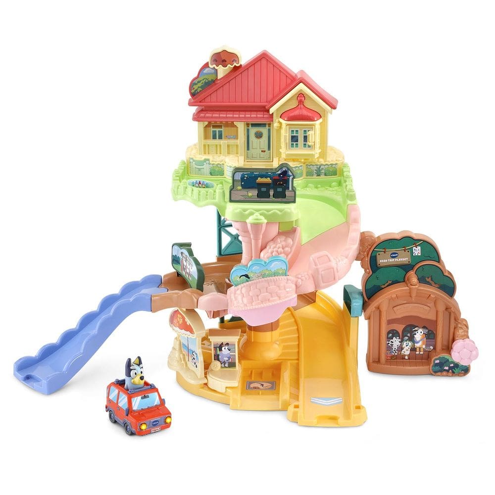 Veículo de viagem rodoviária Playset VTech Bluey com efeitos sonoros