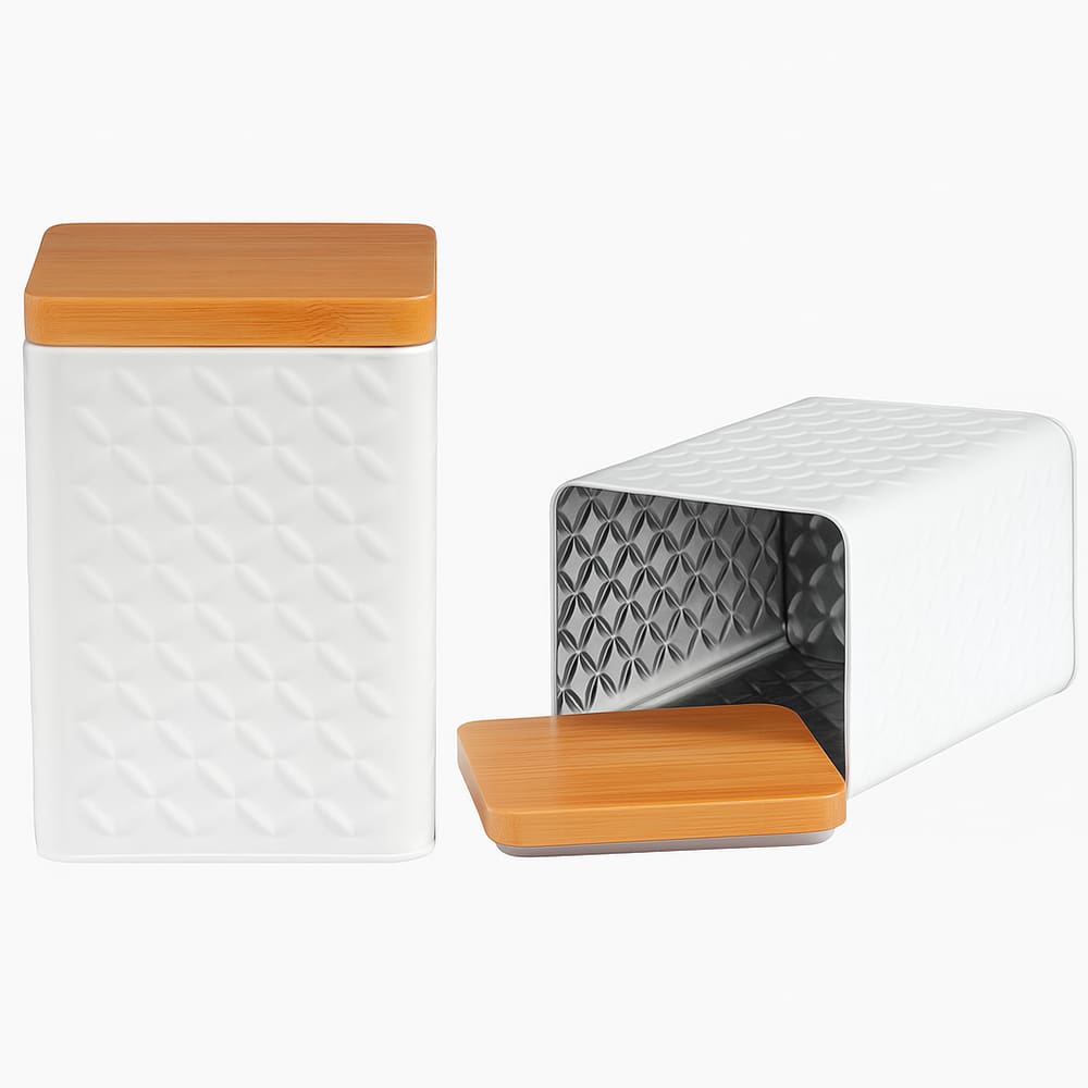 Kit Porta Açúcar E Café 2 Potes Organizadores Para Cozinha