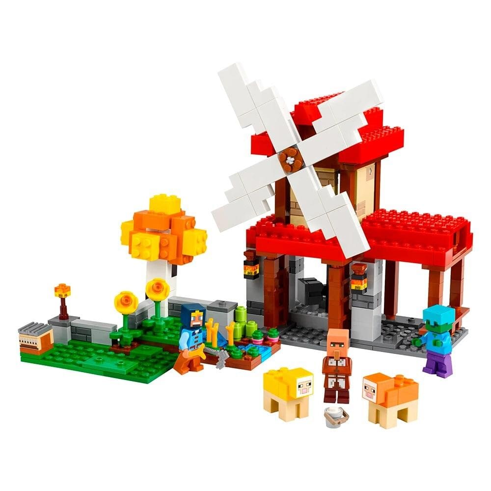 Bloco de Montar - Minecraft - A Fazenda do Moinho de Vento - 462 peças - LEGO