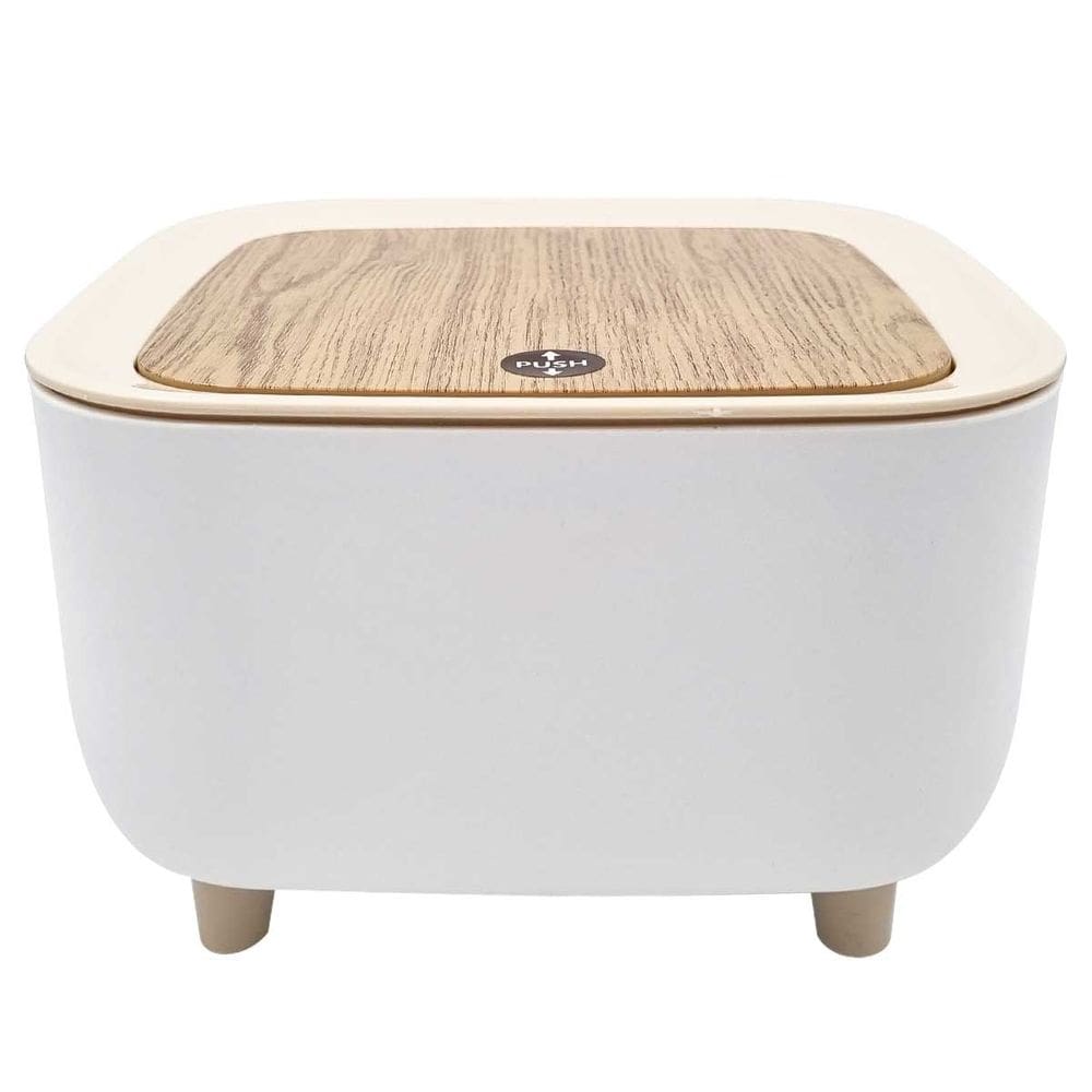 Porta Treco Quadrado Com Tampa Click 17,4x11cm em Plastico Dcarte