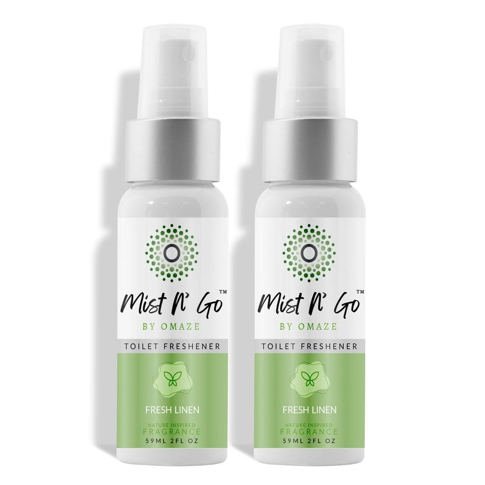 Spray de banheiro Mist N` Go Fresh Linen Eliminador de odores 60mL x2