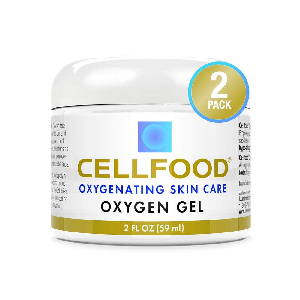 Hidratante Cellfood Oxygen Gel, endurecedor, firmador, 60mL x2