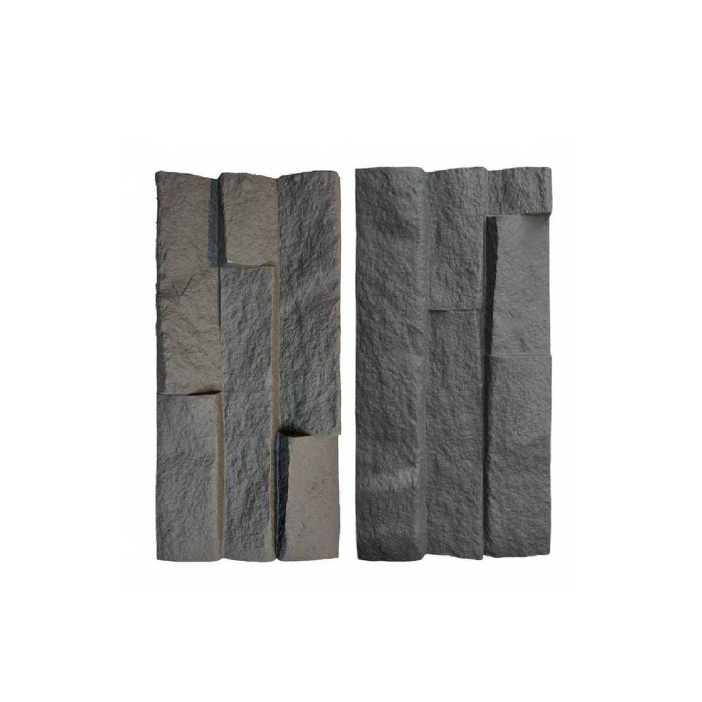 Revestimento de Parede Pedra Ferro Leve 3d Decorativa 120cm X 60cm X 9cm Grafite