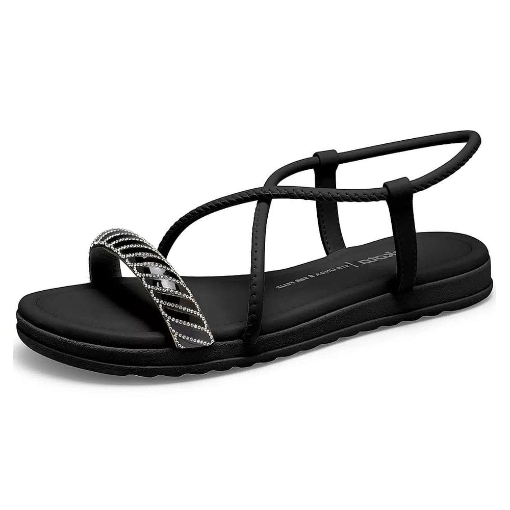 Sandalia Feminina Facil Calce Brilho Flatform Dakota Y6992