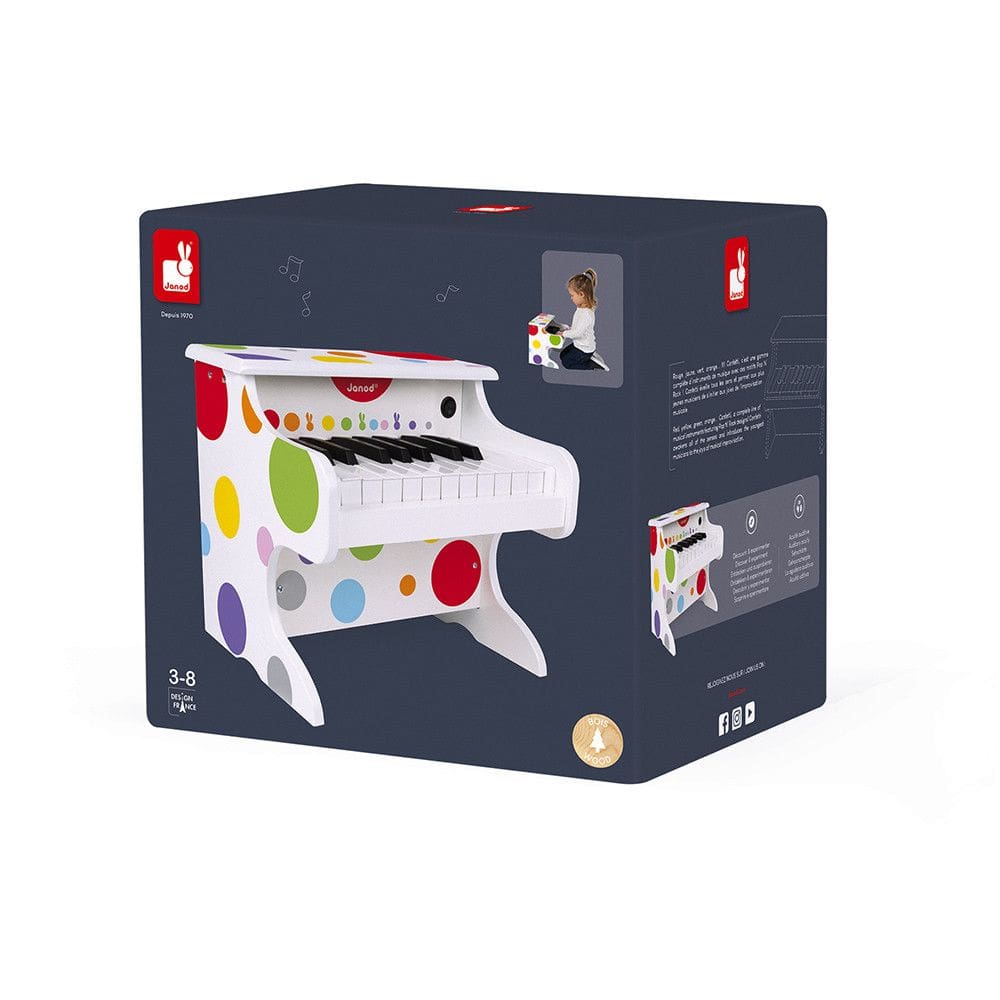 Meu Primeiro Piano Confetti Brinquedo Infantil Musical Em Madeira