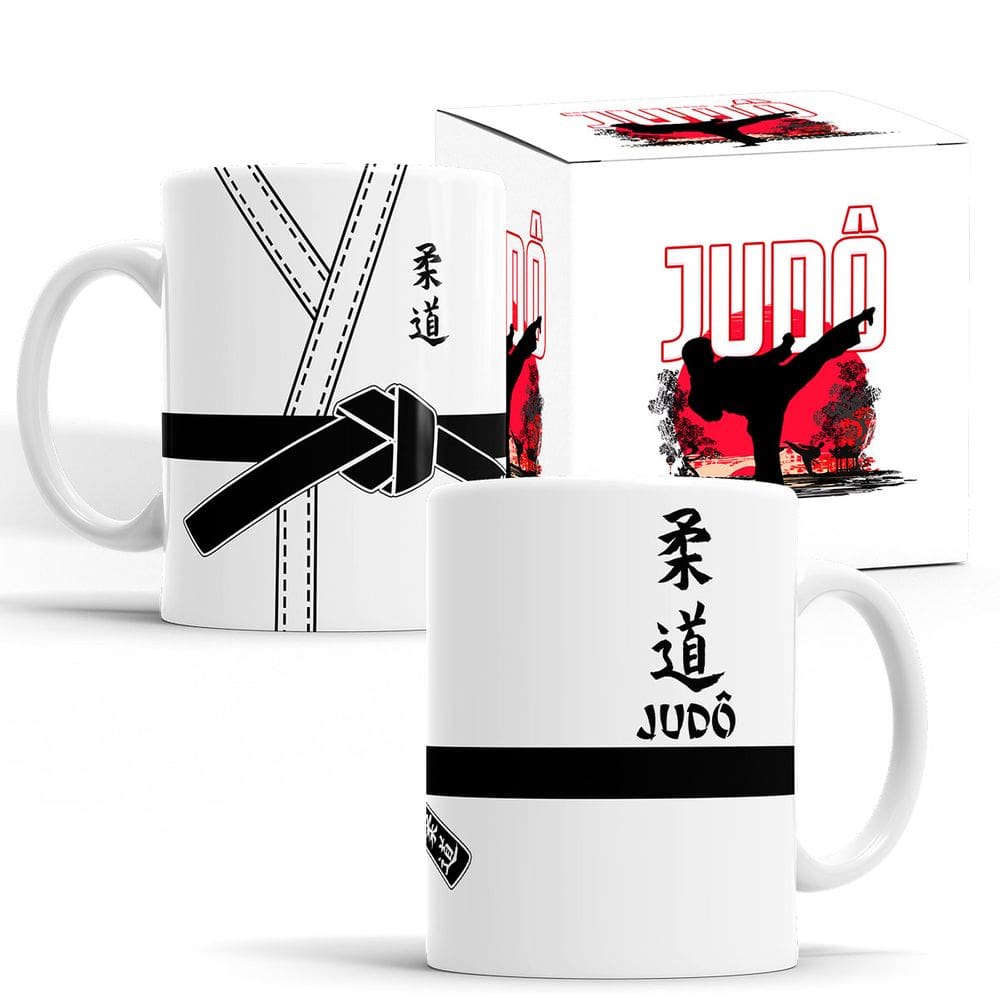 Caneca Judô Kimono Faixa Preta