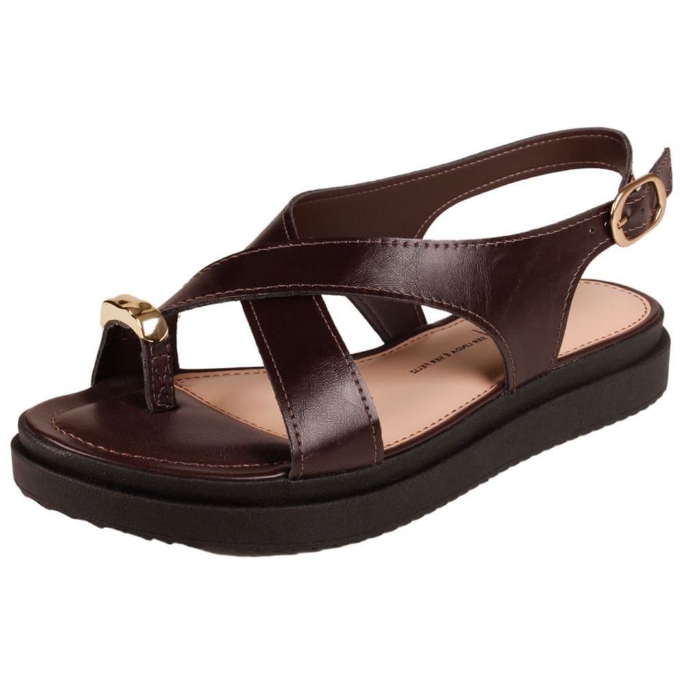 Sandália De Dedo Feminina Plataforma Conforto Casual Dakota