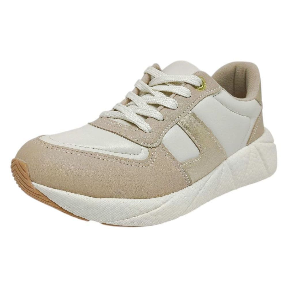Tênis Feminino Casual Moderno Conforto Metalizado Modare
