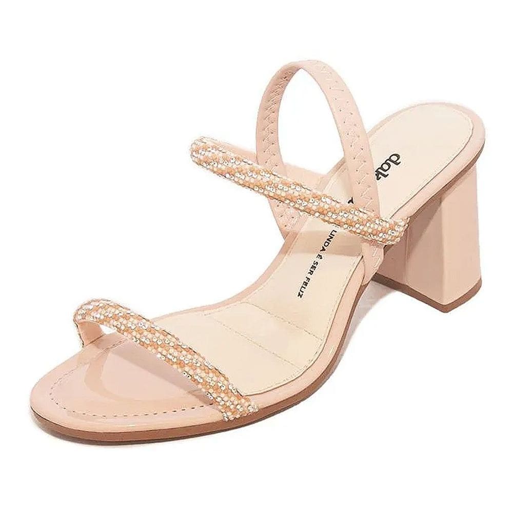 Sandalia Feminina Facil Calce Brilho Salto Medio DakotaY6341