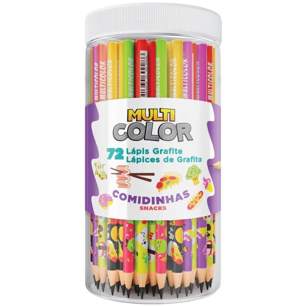 Lápis Preto Redondo Grafite Comidinhas 72unid Faber-Castell
