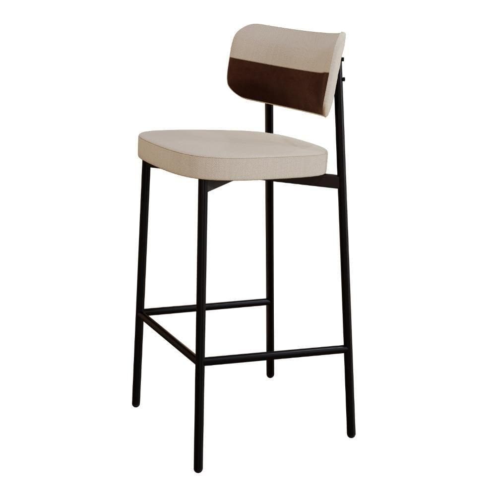 Banqueta Alloa Fixa Com 4 Pés 50 X 44,7 X 103,5 Mm Com 1 Un. Corriente Areia Courino Whisky