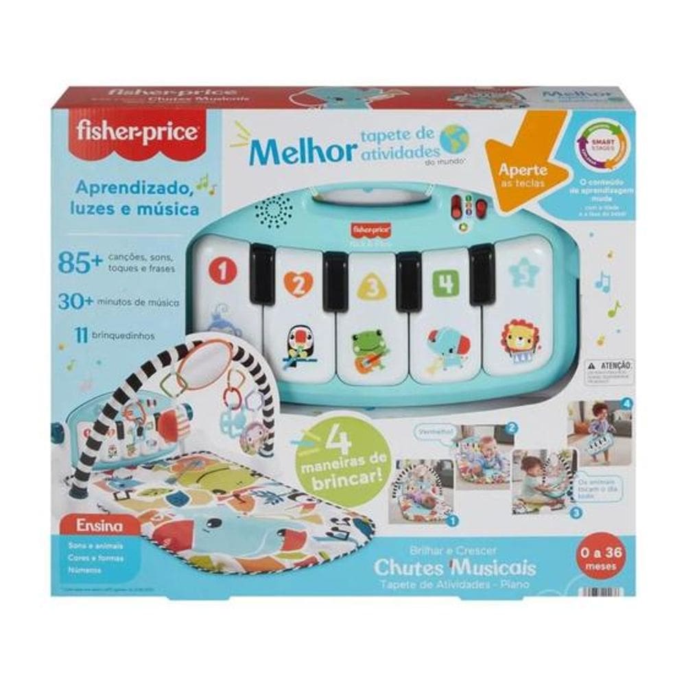 Tapete de Atividades Piano Brilhar e Crescer Chutes Musicais Fisher-Price - MATTEL HWY51