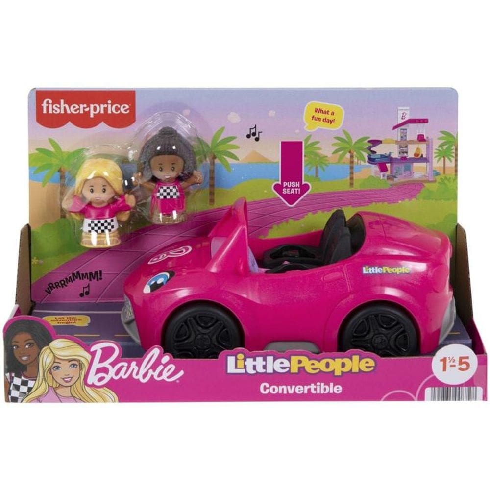 Carro da Barbie Fisher-Price Meu Primeiro - Conversível com 2 Figuras - Mattel HJN53