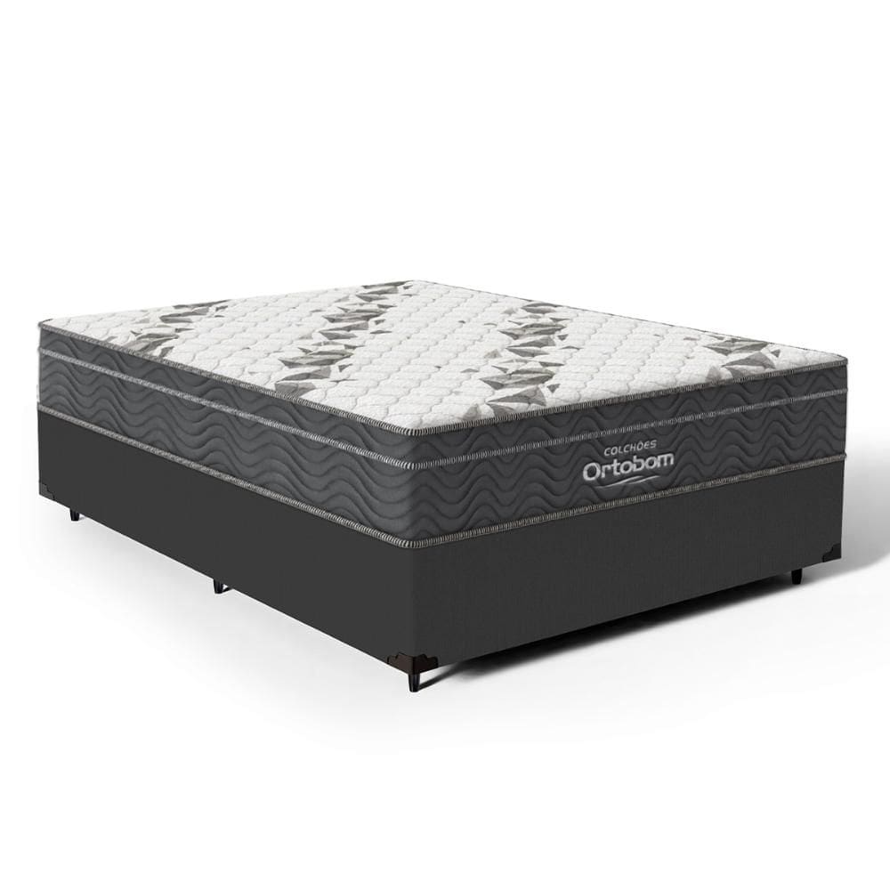 Cama Box com Colchão de Espuma D33 Ortobom Airtech Ortopillow 100 Casal 138cm