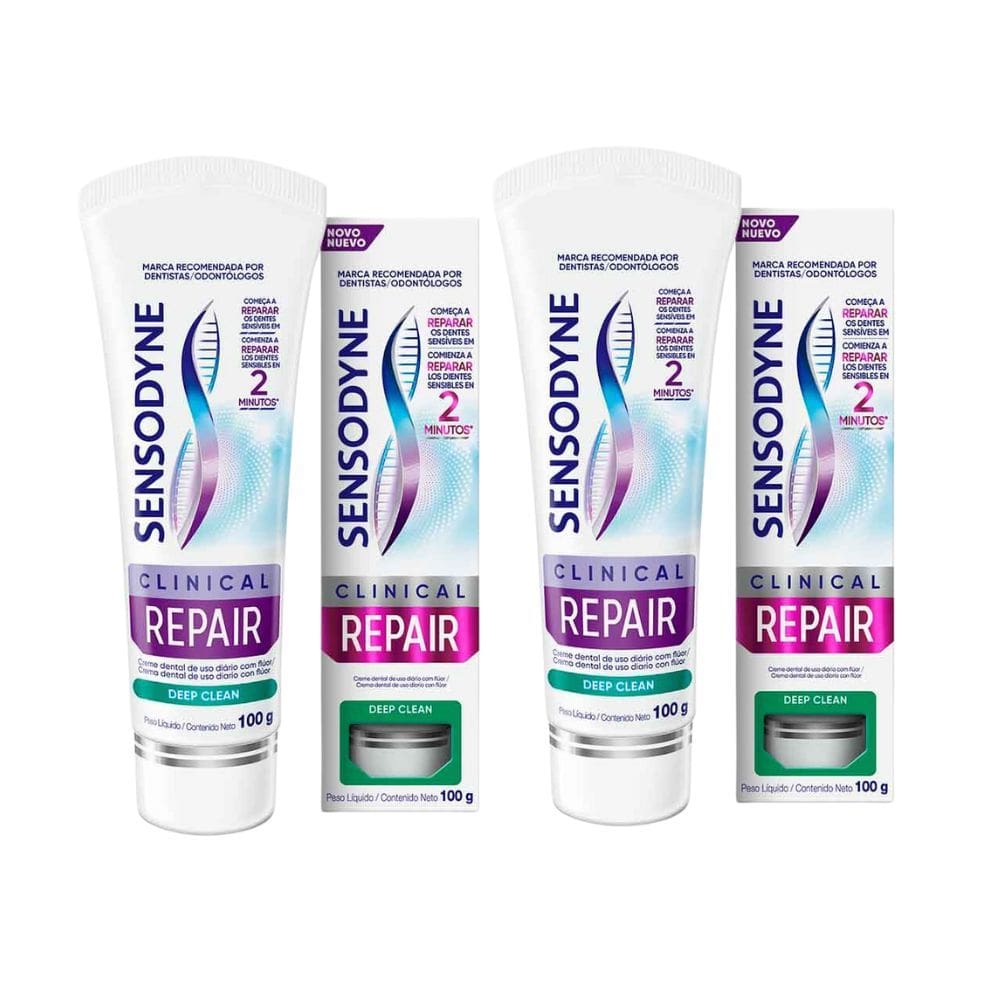 Kit 2 Creme Dental Deep Clean Clinical Repair 100g