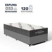 Cama Box com Colchão de Espuma D33 Ortobom Airtech 100 Solteiro 88cm