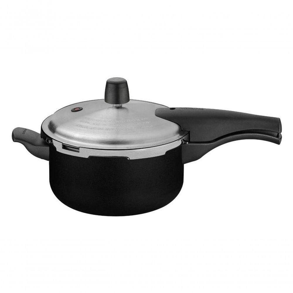 Panela De Pressão Tramontina Vancouver Alumínio Com Revestimento Antiaderente 20cm 3 Litros Preto