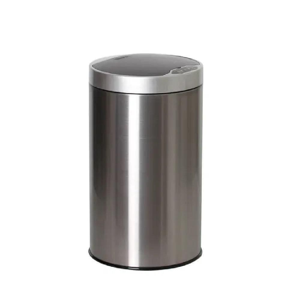 Lixeira Automatica Com Sensor 12 Litros Inox Polido Grande Cabo Usb Com Cesto Removivel Luxo Recarregavel
