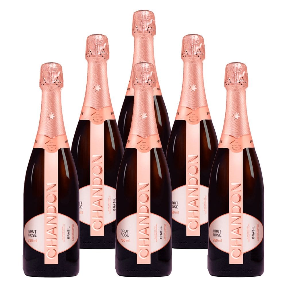 Espumante Chandon Brut Rosé Garrafa 750ml 6 Unidades