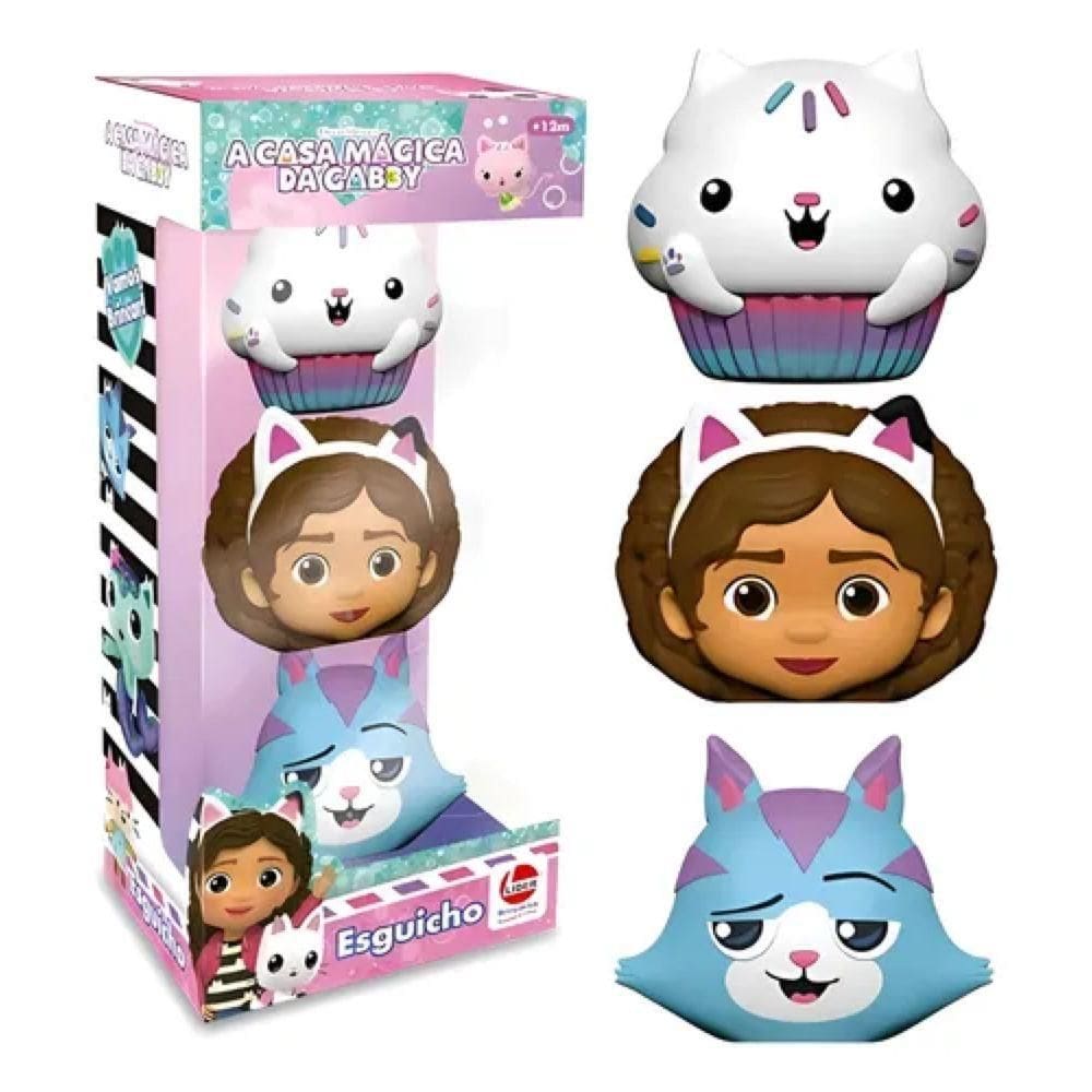 Kit 3 Bolinhas Esguicho Gabby Gatubo e Cakey 3544 - Líder