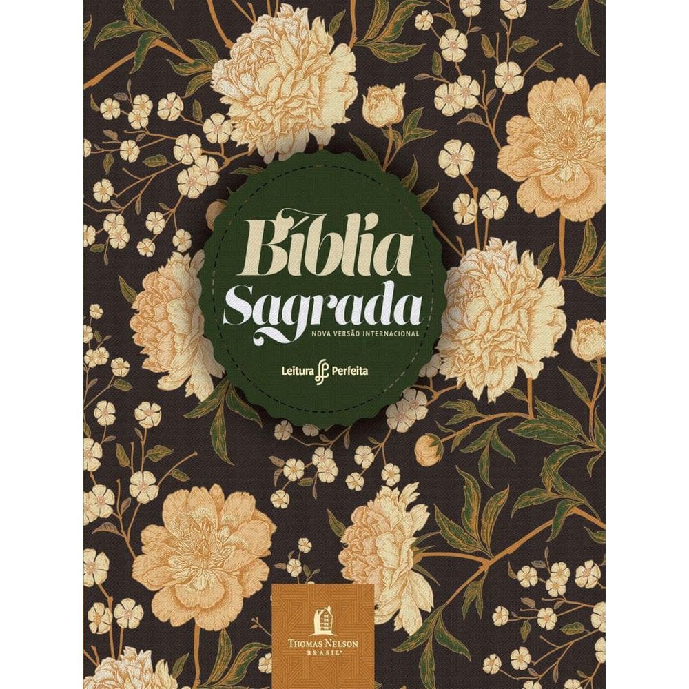 Biblia Sagrada Nvi, Couro Soft, Flores, Espaco Anotacoes, Leitura Perfeita