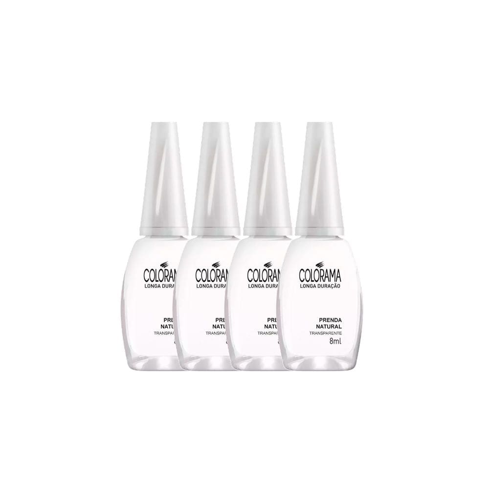 Kit 4 Esmalte Colorama Natural Cor Prenda Natural com 8ml