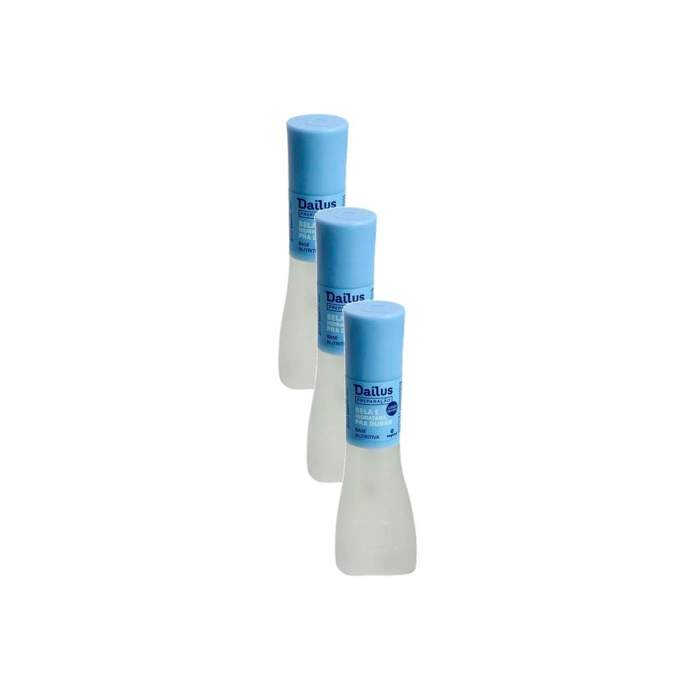 Kit 3 Base Nutritiva Dailus Bela e Hidratada para Durar 8ml