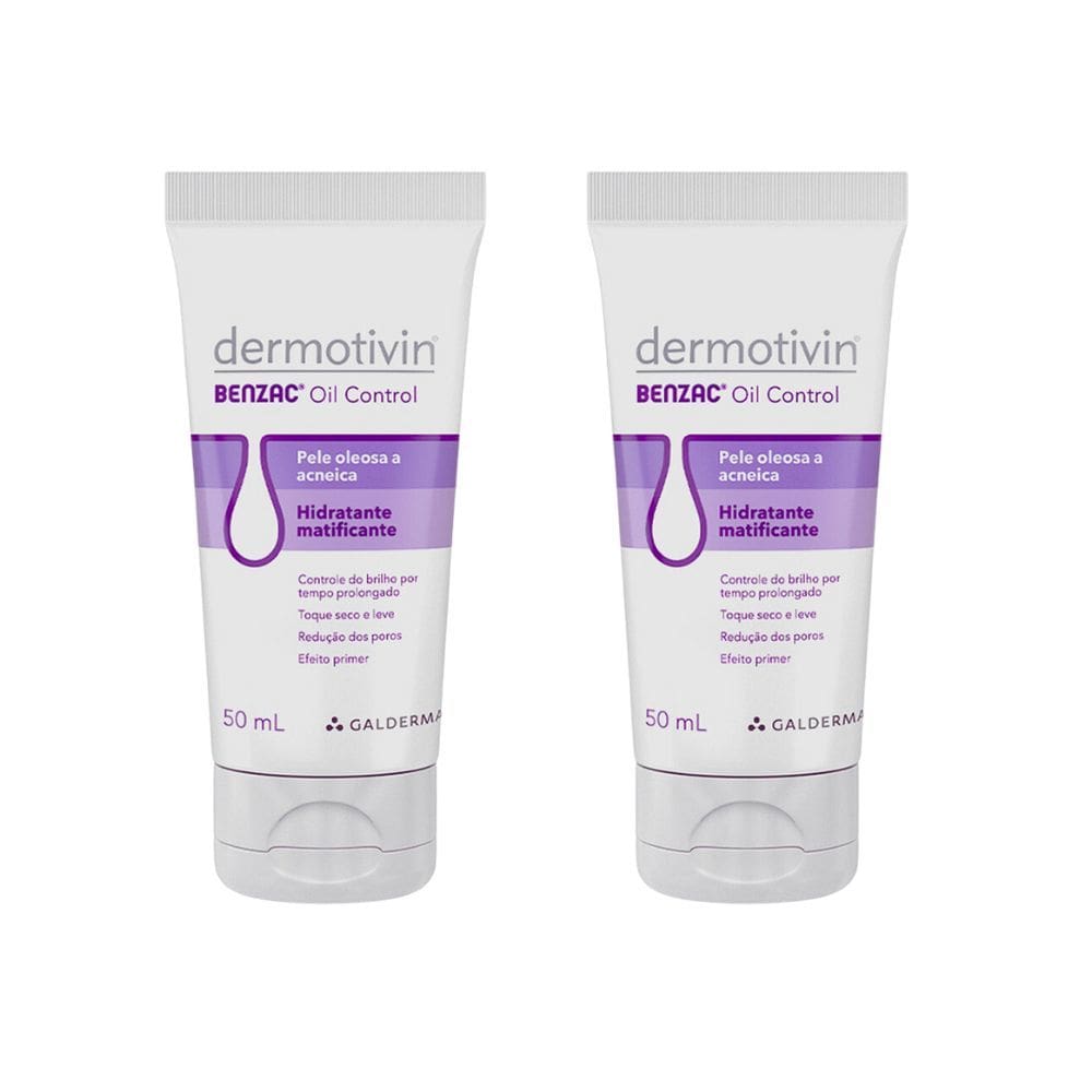 Kit 2 Dermotivin Benzac Oil Control Hidratante Matificante 50ml