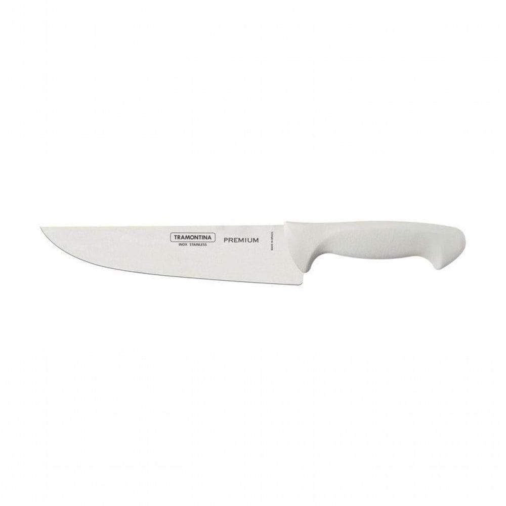 Faca Para Cozinha Tramontina Premium Com Lâmina Em Aço Inox E Cabo De Polipropileno Branco 8