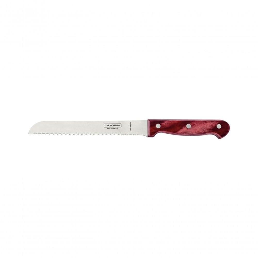 Faca Para Pão Tramontina Polywood Vermelho 7