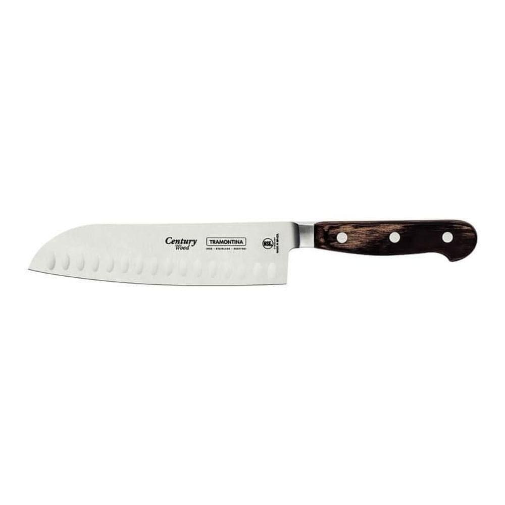 Faca Santoku Tramontina 7 Century Wood Castanho