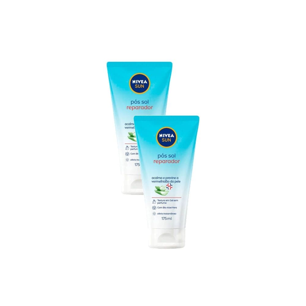 Kit 2 Gel Pós Sol Nivea Sun Reparador 175ml