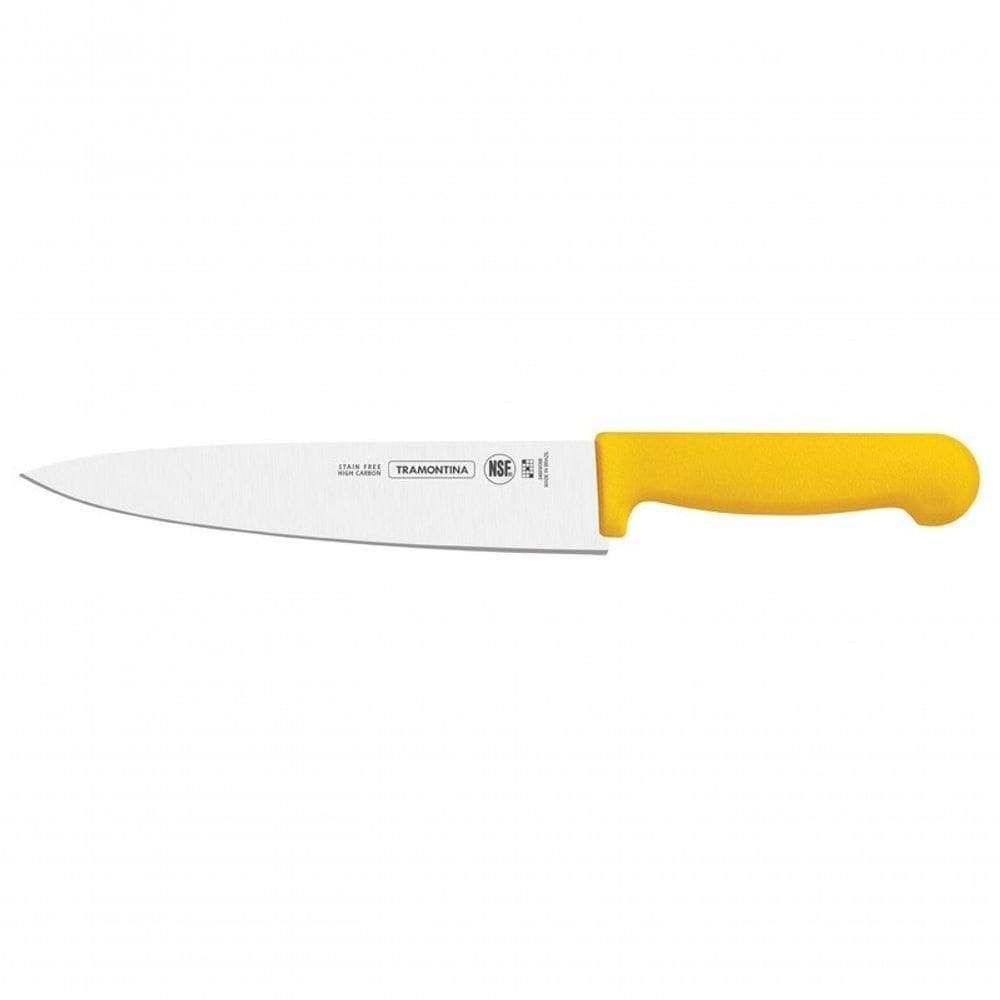 Faca Para Carne Tramontina Com Lâmina Em Aço Inox E Cabo De Polipropileno Amarelo 8”