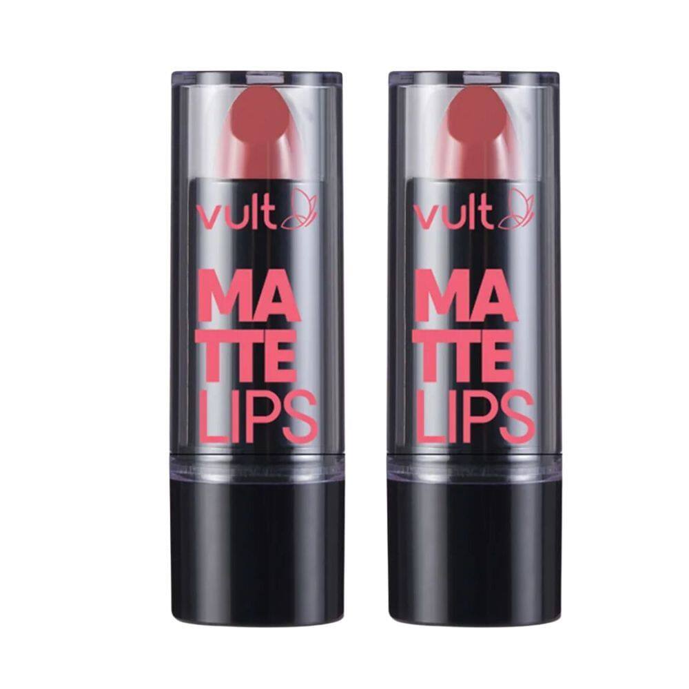 Kit 2 Batom Vult Rosé Matte Lips 3,8g