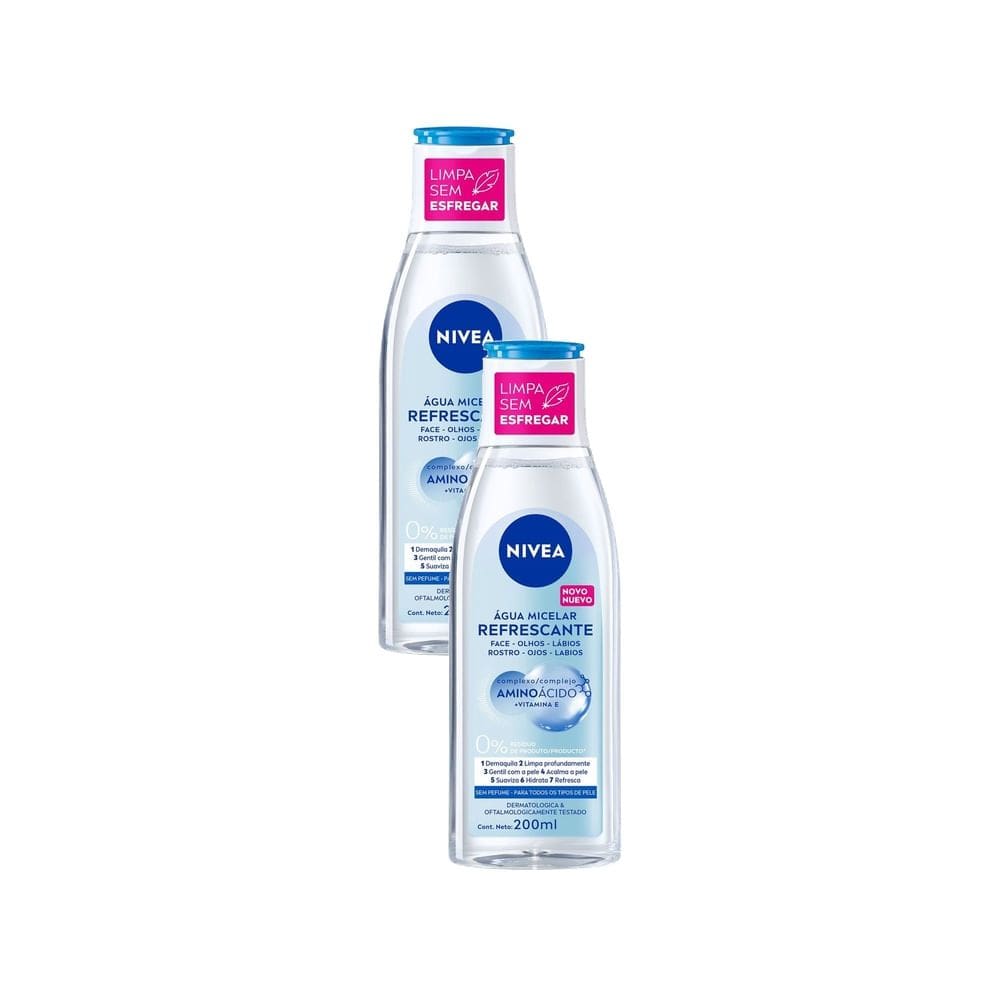 Kit 2 Água Micelar Nivea Solução de Limpeza 7 em 1 200ml