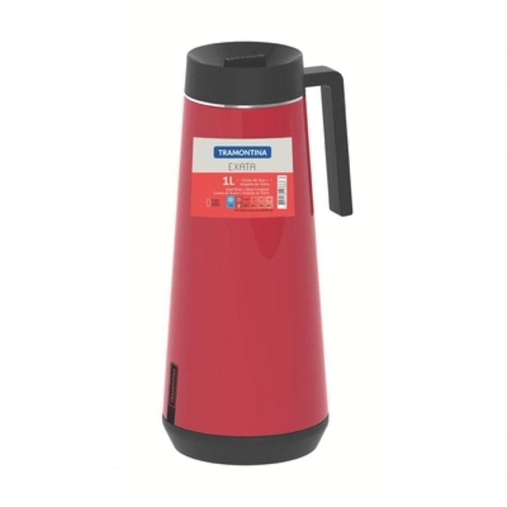 Bule Térmico Tramontina Exata Vermelho Em Aço Inox 1 L