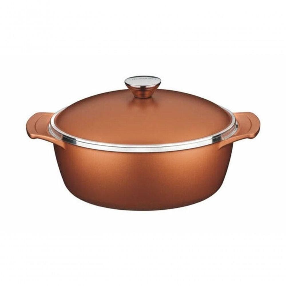 Caçarola Tramontina Lyon Em Alumínio Com Revestimento Starflon Dourado 26cm