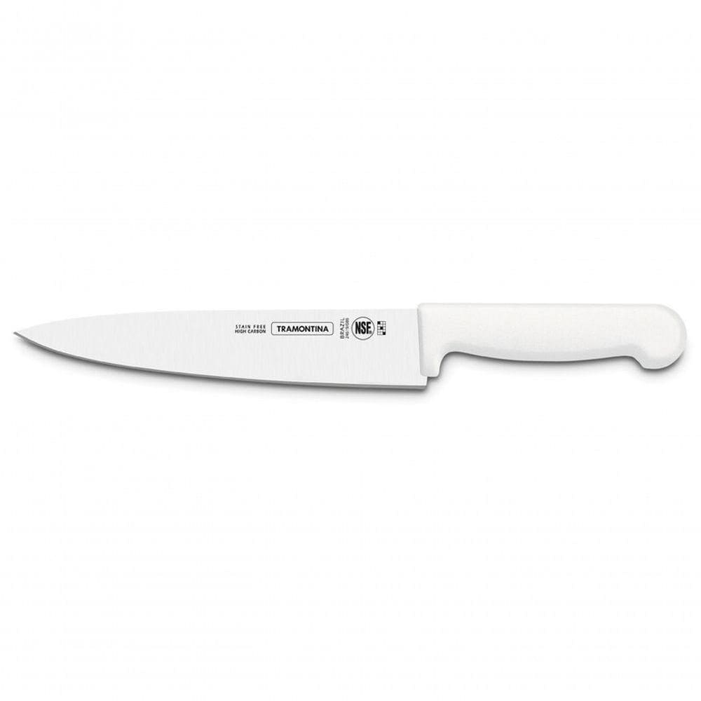 Faca Para Carne Tramontina Com Lâmina Em Aço Inox E Cabo De Polipropileno Branco 8