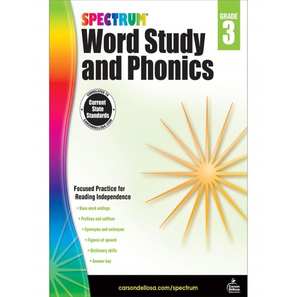 Spectrum Word Study And Phonics - Grade 3
