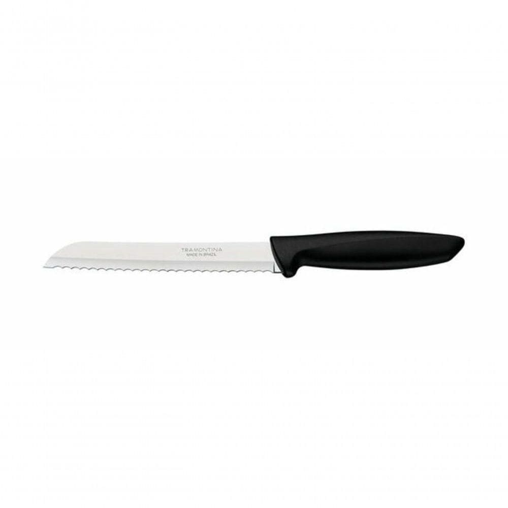Faca Para Pão Tramontina Plenus 7” Inox Polipropileno Preto