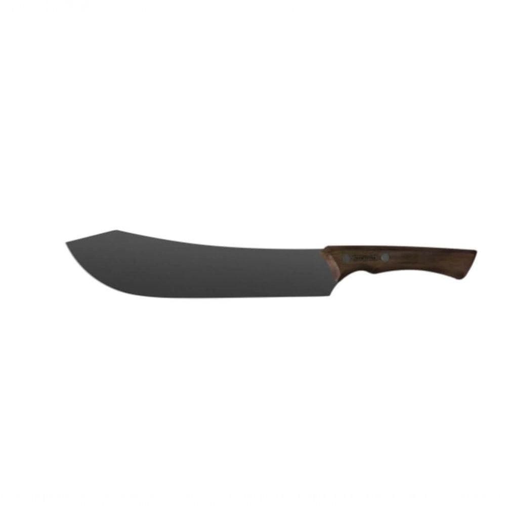 Faca Para Carne Tramontina Black 10 Com Cabo De Madeira Natural