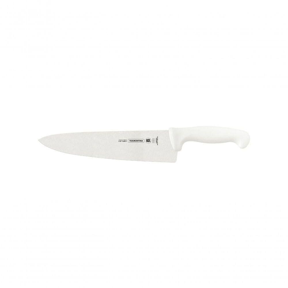 Faca Para Carne 10 Tramontina Com Lâmina Em Aço Inox E Cabo Em Polipropileno Branco