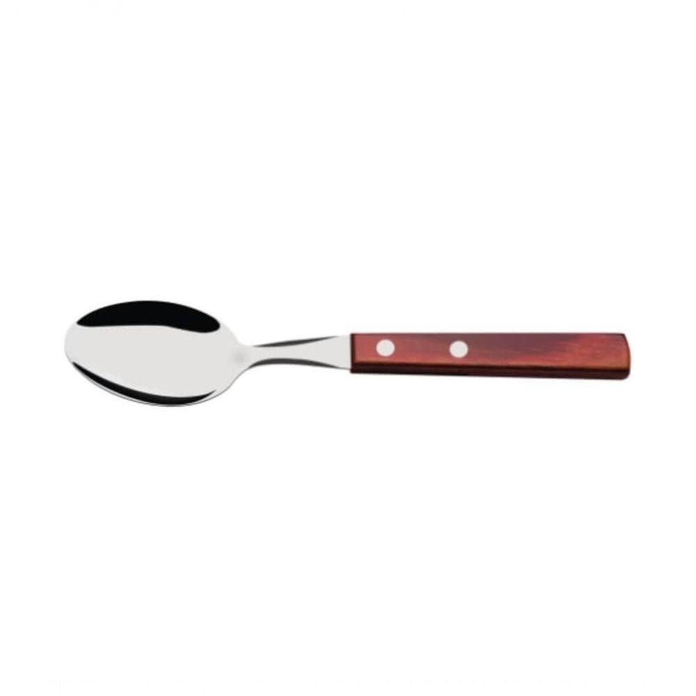 Colher Sobremesa Tramontina Polywood Vermelho Inox