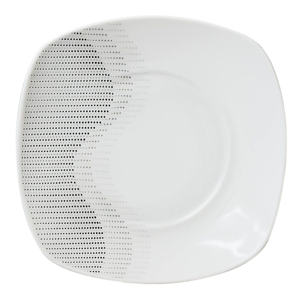 Prato de Porcelana Raso 24,5cm 1 peça - Brilho de Diamante