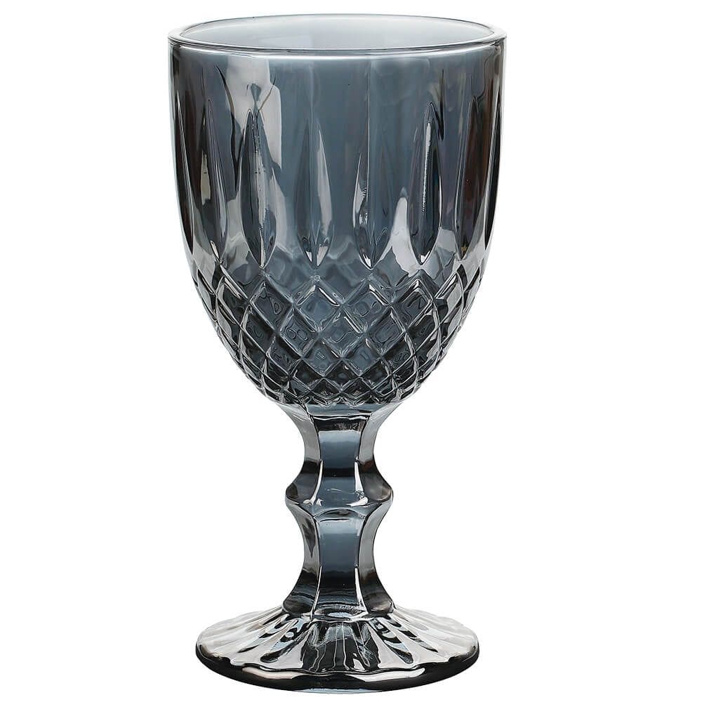 Taça de Vidro Lumini Fumê Espelhada 350ml 1 peça - Casambiente