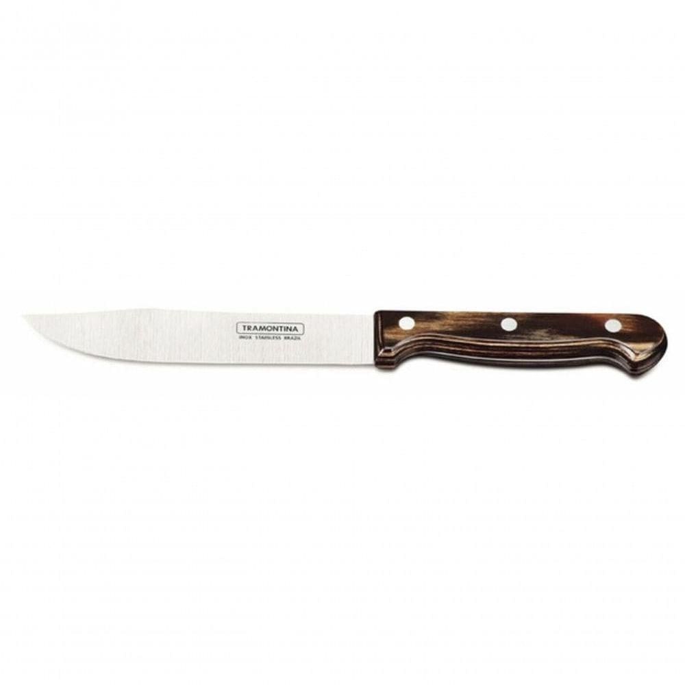 Faca Para Cozinha Tramontina Polywood 6 Aço Inox Castanho