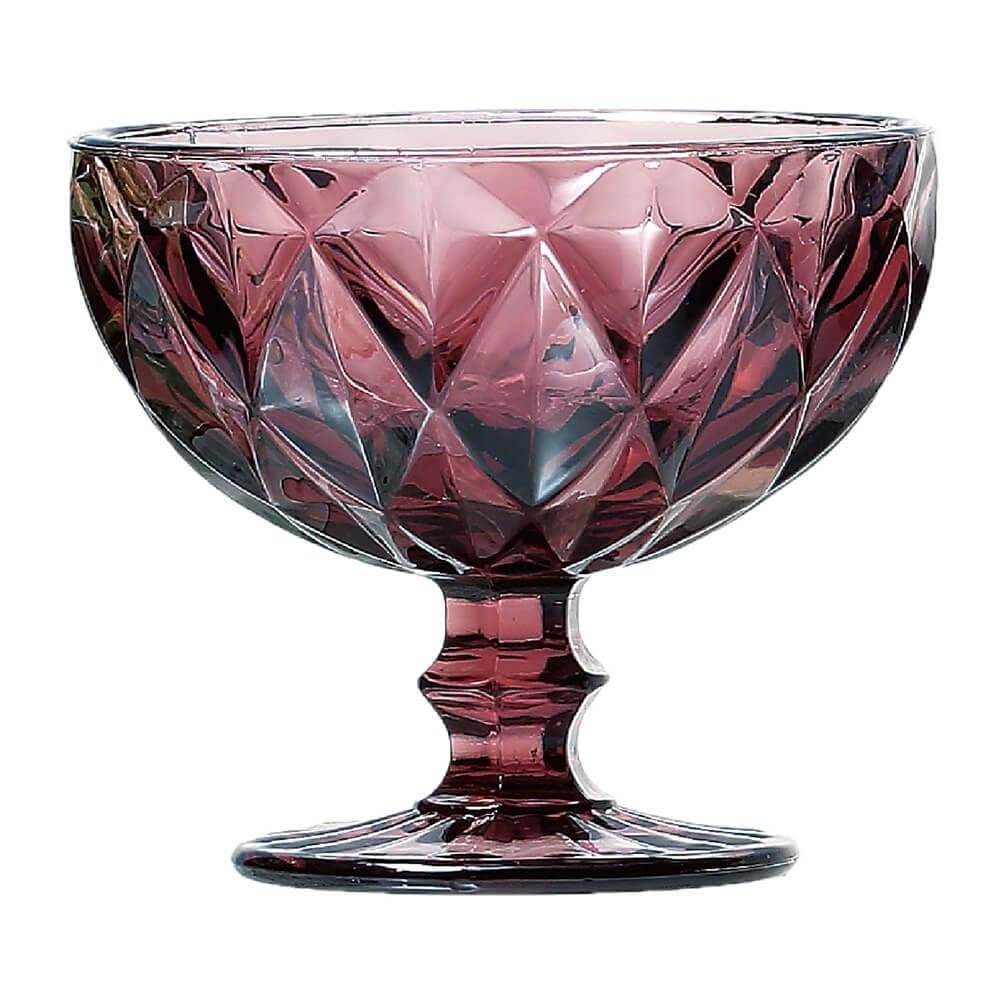 Taça de Sobremesa Diamond Vidro 310ml 1 peça Lilás - Lyor