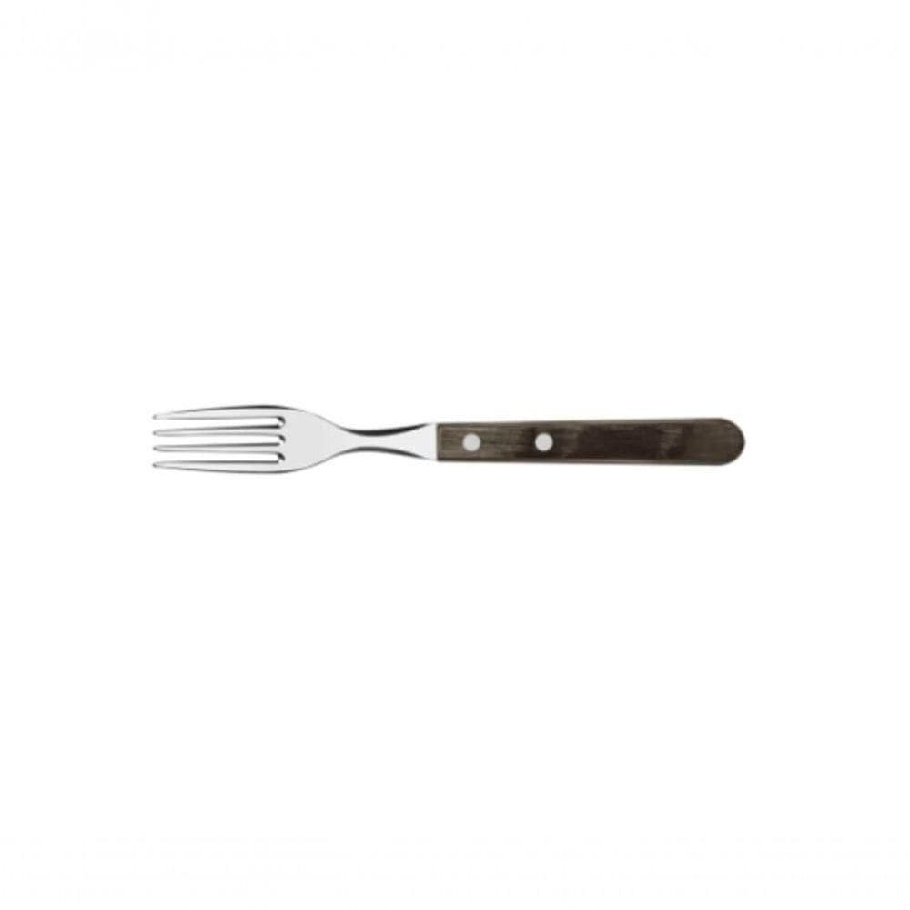 Garfo Tramontina Churrasco Aço Inox Cabo Castanho