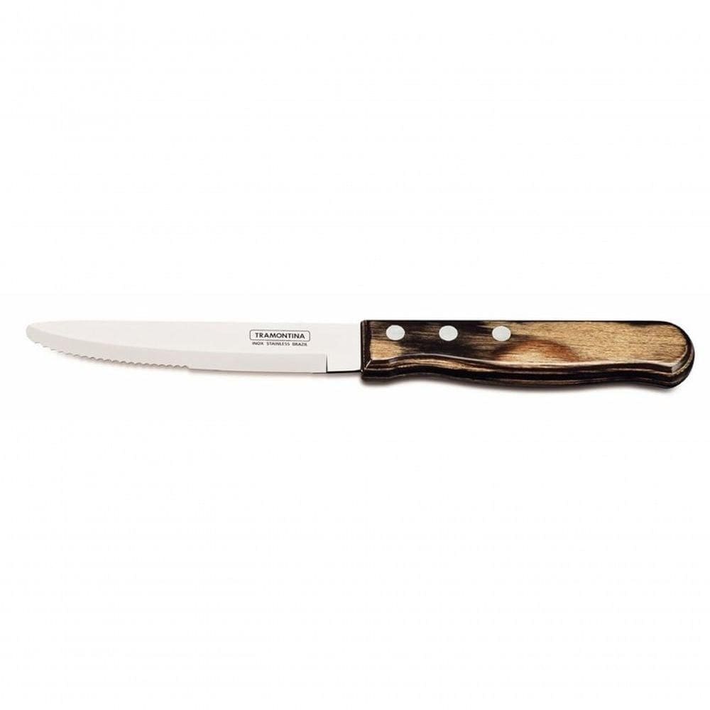 Faca Jumbo Tramontina 5 Aço Inox Cabo Castanho Polywood
